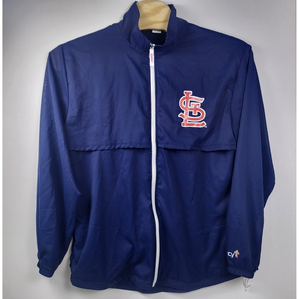 St. Louis Cardinals SGA Lightweight Full Zip Jacket Adult XLarge Blue 4/20/24